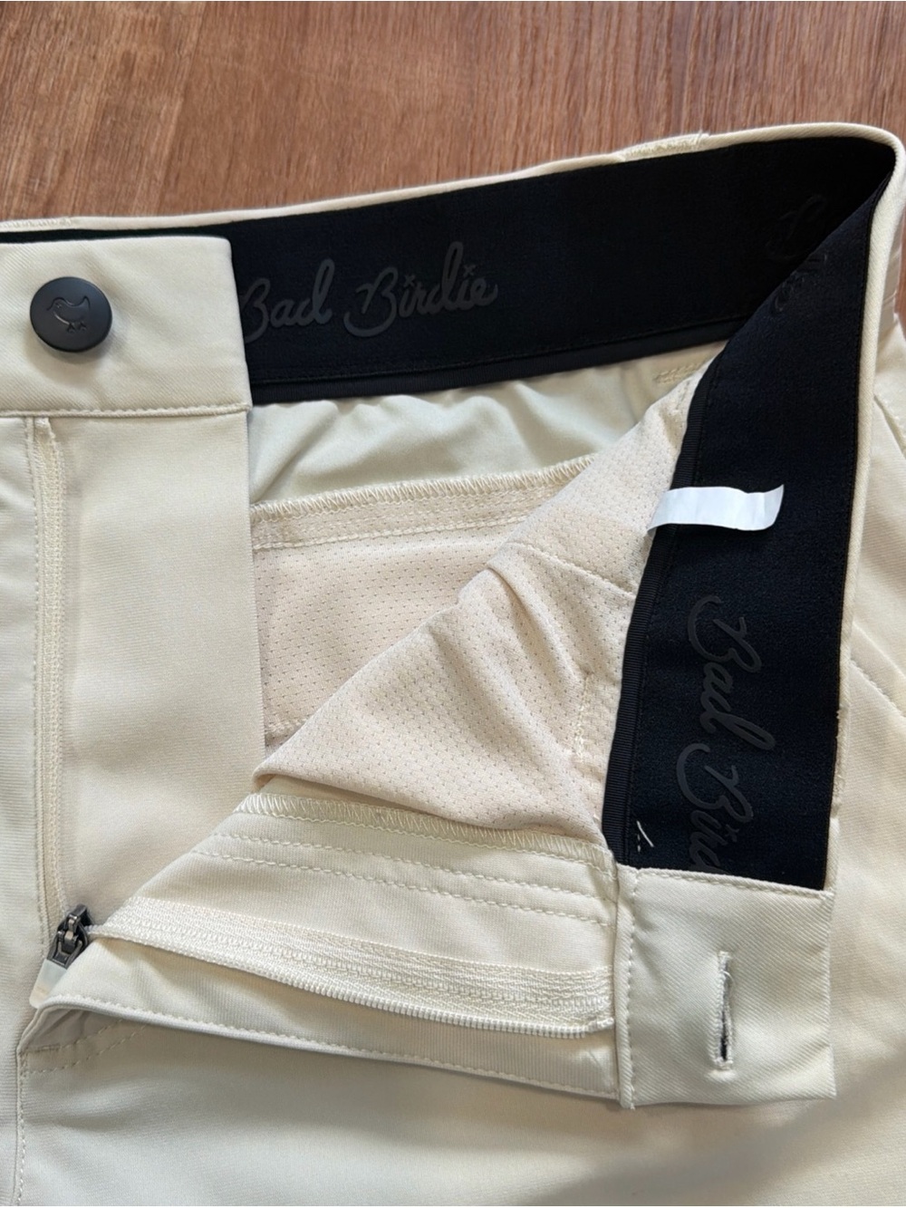 Bad Birdie Pants Men's 32x31 Cream/Tan Golf Chinos Performance Freedom Pros - Picture 6 of 11